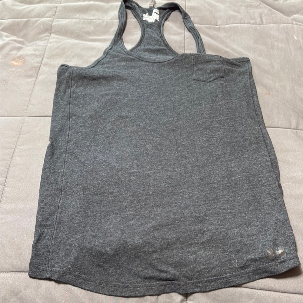 Under Armour Gray Racerback Tank Top Athletic Style